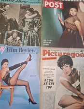 JOAN COLLINS On The Cover : 4 x Vintage Film Magazines 1950s 60s Movie Cinema