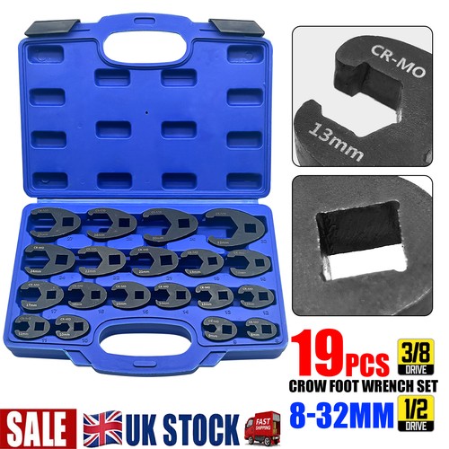 19pc metric crowfoot wrench - 19pc,