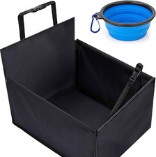 Dog Car Seat Travel Booster Bed - Cats Pets Cover Stable Secure Non Slip Strap