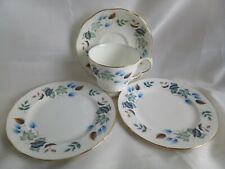 Colclough Linden Cup Saucer & 2 Tea Plates China Made In England 