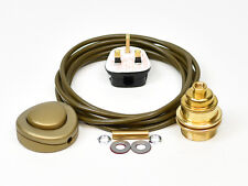 Floor Lamp Wiring Kit Brass Bulb Holder ES E27 Fitting Flex Cable Plug & Switch