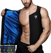 RDX Men's Sauna Vest Heat Trapping Sweat Waist Trainer Body Shaper - Gym Workout