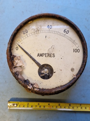 Vintage ammeter gauge - gauge, 100a