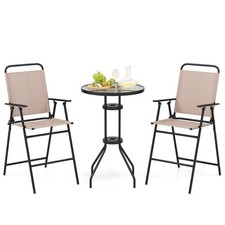 GYMAX 3 Piece Bistro Set