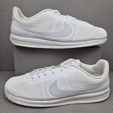 Nike Cortez Ultra Moire Trainers UK 9 Men's White Grey Silver Forrest Gump Retro