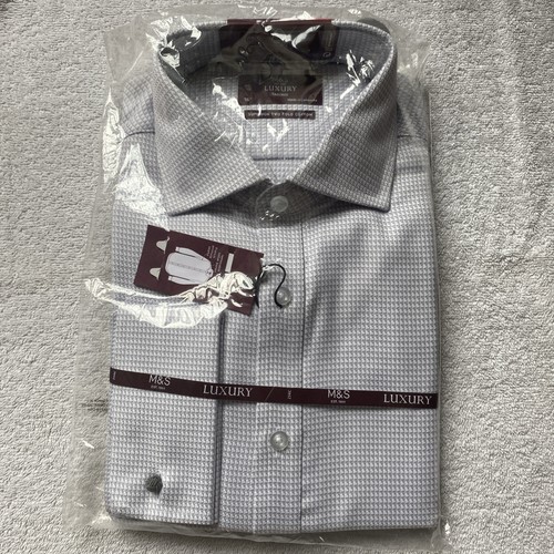 Mens luxury cotton shirt - m&s,
