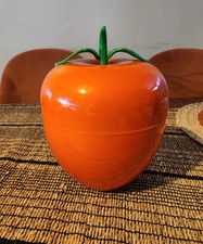 MCM Vintage retro Orange coloured Apple Plastic Ice Bucket Made In Italy 
