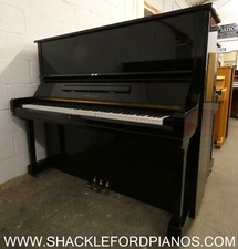 Yamaha Upright Piano Model U3 in Black High Gloss Cabinet Finish