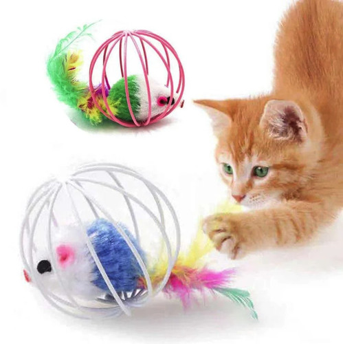 1pc cat mouse cage toy - 1pc,