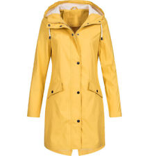 Plus Size Womens Waterproof Raincoat Ladies Outdoor Wind Rain Forest Jacket Coat