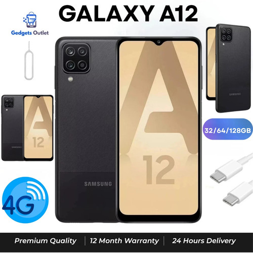 Samsung galaxy a12 64gb - samsung, black