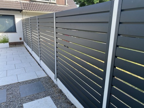Modern steel fence electric - fence,,