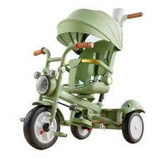 Kids Foldable Tricycle with Sun / Rain Canopy / music / lights