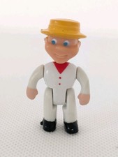 Vintage Oh Penny Figure - Man In Yellow Hat Figurine 1.5" - Bluebird Toy