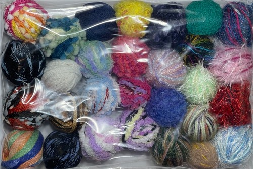 Small yarn balls mixed - yarn,