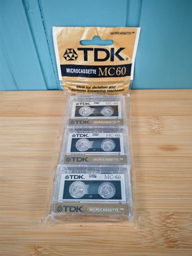 Tdk microcassette tapes - tdk, mc-60