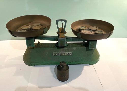 Vintage pan balance cast - balance,