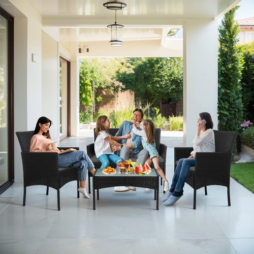 4pc rattan outdoor furniture