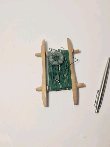 Vintage small wooden - wooden, spool