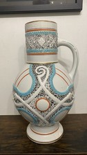 Powell Bishop Stonier Oriental Ivory Range Decorated Jug. 34 cm Tall  circa 1880
