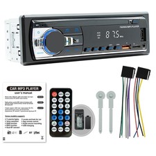 Single 1 Din Car Stereo Radio Bluetooth MP3 Player In Dash Head Unit FM/USB/AUX