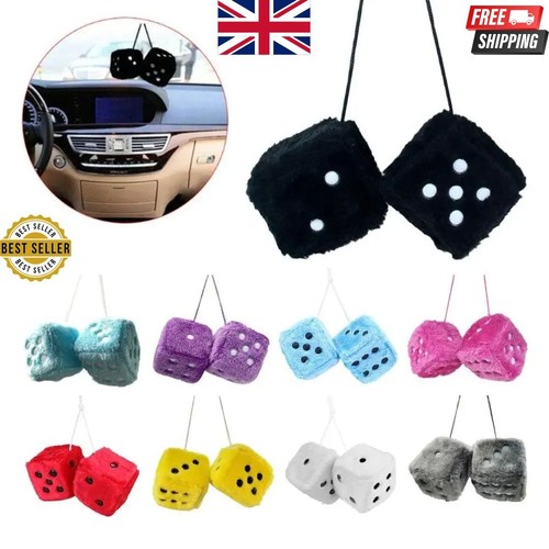 Soft fluffy furry dice - soft,