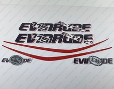 Evinrude 115 hp ETEC 2007-2008 White Cowl outboard engine decals sticker set
