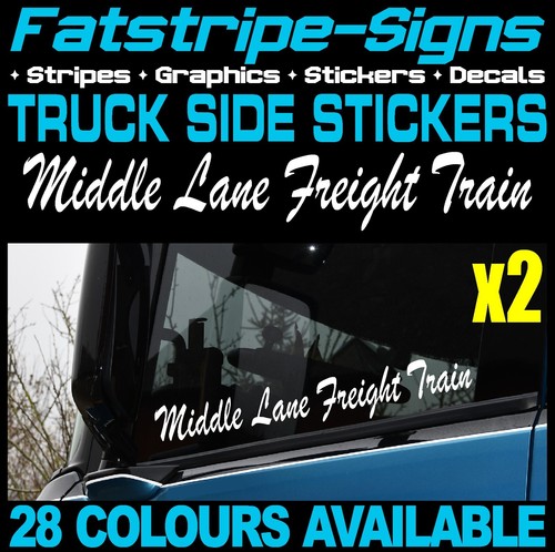 Middle lane freight train - lane,