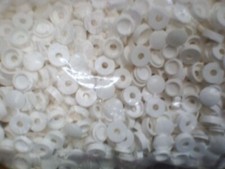 100 X Screw Caps White Plastic