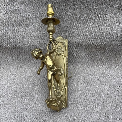 Vintage cherub wall light - cherub,
