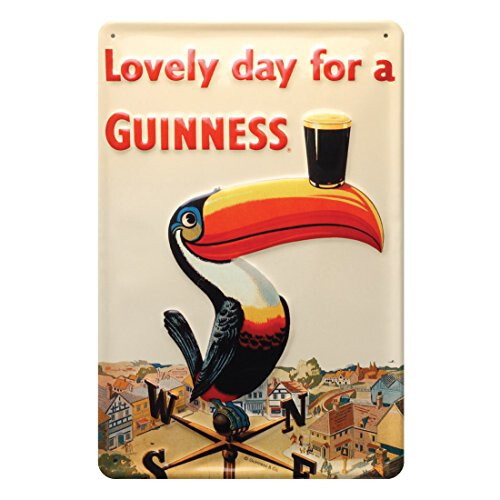 Guinness metal toucan label - metal,