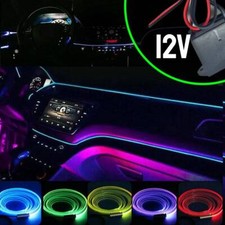 12v Interior ambient LED lighting neon EL wire rope fibreoptic strip