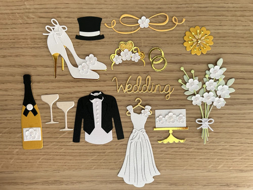 Mixed white gold wedding - &,