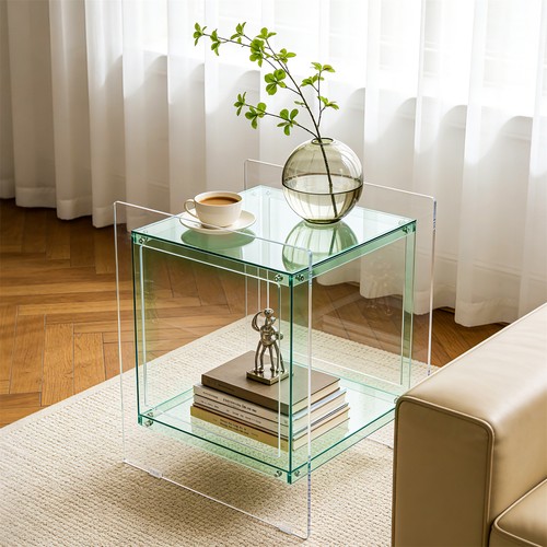 Acrylic end table square - acrylic,