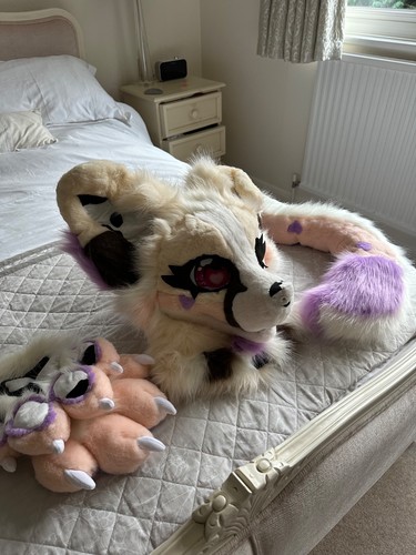 Pomsky fursuit partial - fursuit,