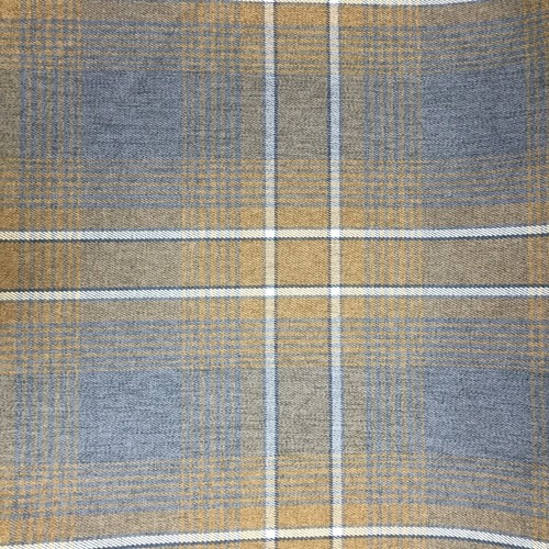 Brown blue tartan patterned - &,