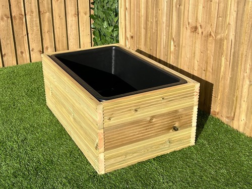 Raised garden pond - garden, wooden