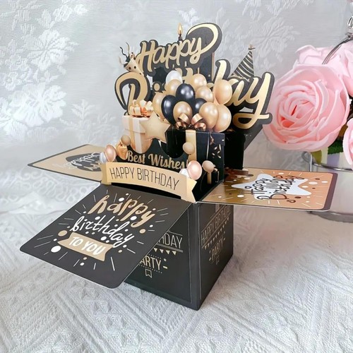 Personalised black gold pop - 3d,