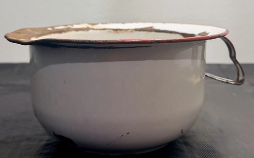 Vintage 1940s enamelware white - 1940s,