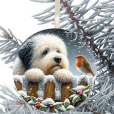 Old English Sheepdog Hanging