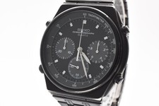 Vintage [Exc+5] SEIKO 7A28-7110 Chronograph Black Dial PVD Men's Watch JAPAN