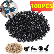 100/50PCS 5-20Mm Black Plastic Safety Eyes for Toys Amigurumi Diy Kit Crafts