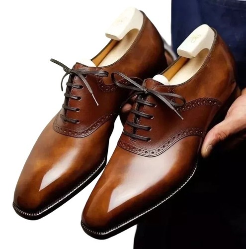 Men handmade brown genuine - handmade,