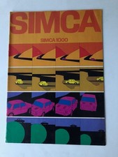 Simca 1000 LS GL Special 1969-70 Original UK Sales Brochure