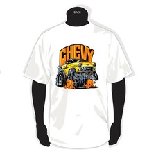 1955 Chevy White Short Sleeve