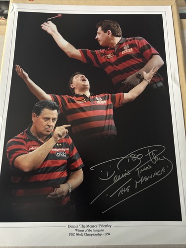 Dennis priestley darts signed - ,