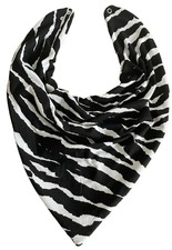 Adult Dribble Bib Special Needs Black/White Zebra Bandana Bib Neckerchief Drool