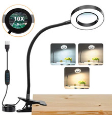 10X Magnifier Glass LED Desk