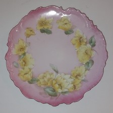 8 Inch Bavarian China Hand Painted Floral Plate Made In Germany 