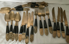 Vintage Brass & wood Cutlery